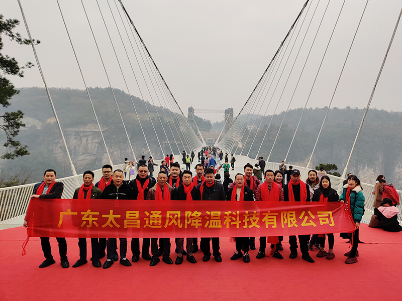 潤東方環保空調團隊大峽谷玻璃橋合影